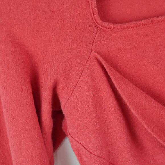 Vivienne Westwood Anglomania XS S Top Red Drape Square Neck Knit Avant Garde - Picture 3 of 8